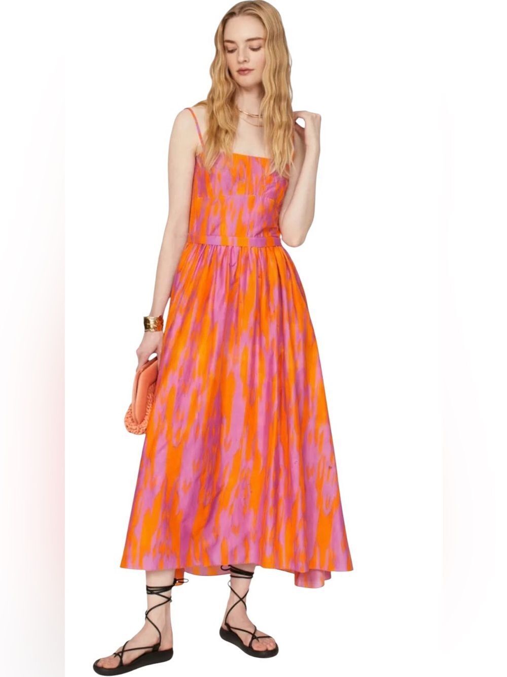 Maria Cher Targatal Midi Dress Size Large